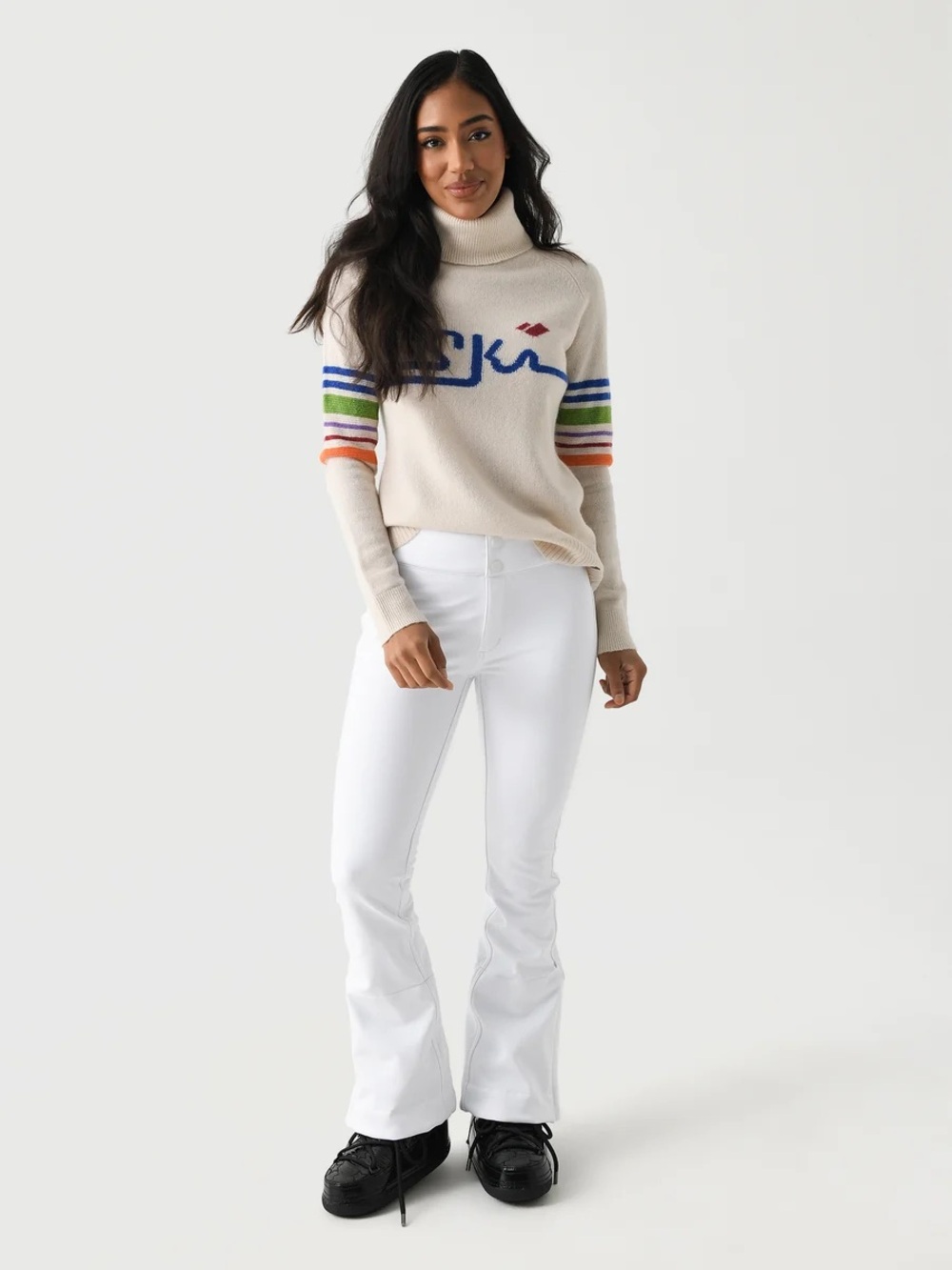Obermeyer White Flared Performance Ski Pants - size 4 Long